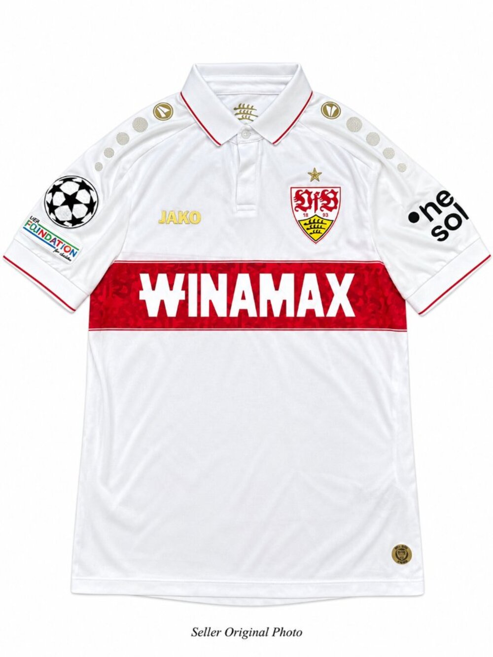 ⚽ NEW Stuttgart Champions League Home Jersey Jako Men's Small Season 2024-2025⚽